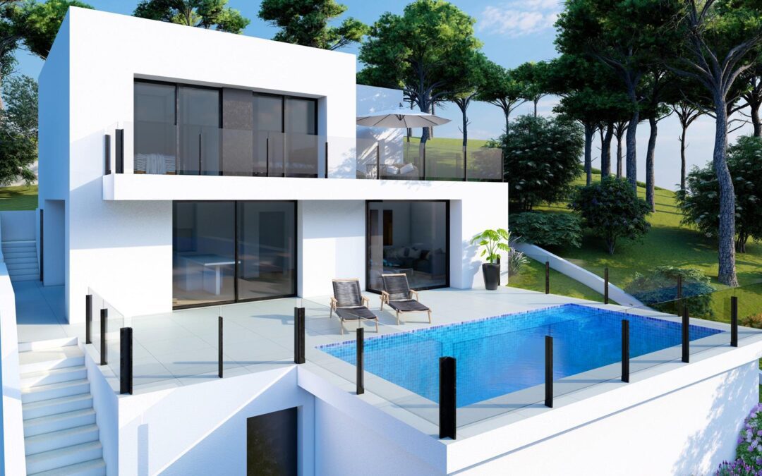 Cumbre del Sol espectacular villa de lujo moderno con piscina