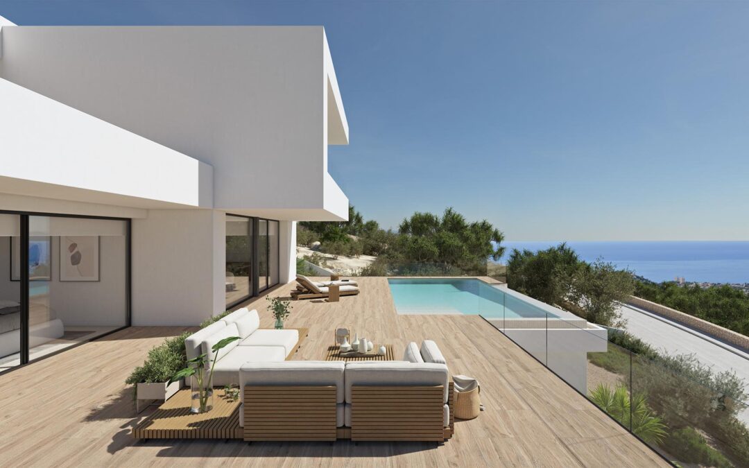 Cumbre del Sol villa de obra nueva con espectaculares vistas al mar