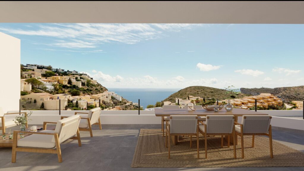 New-build penthouse apartment in Montecala Gardens, Cumbre del Sol, Costa Blanca North 1