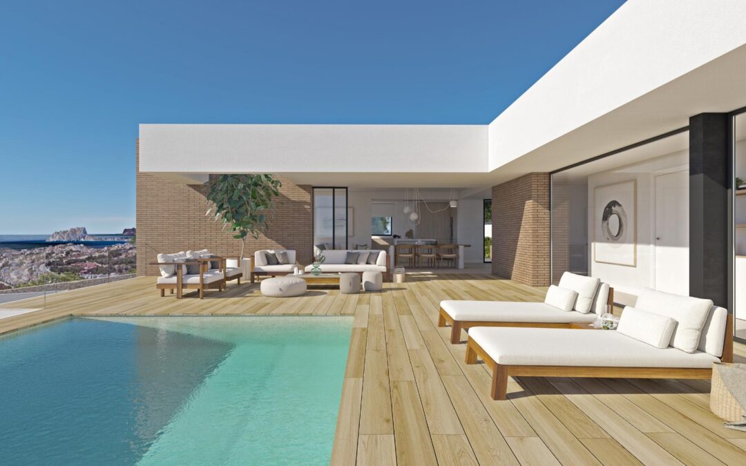Cumbre del Sol: Villa Aqua lujo contemporáneo frente al Mediterráneo